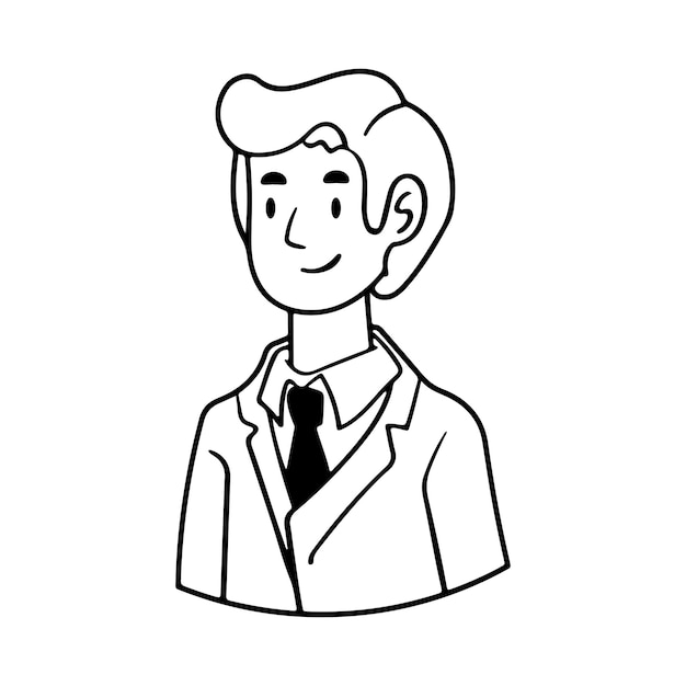 joven avatar personaje debido avatar hombre vector icono ilustración de dibujos animados
