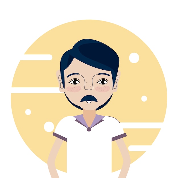 Joven, caricatura