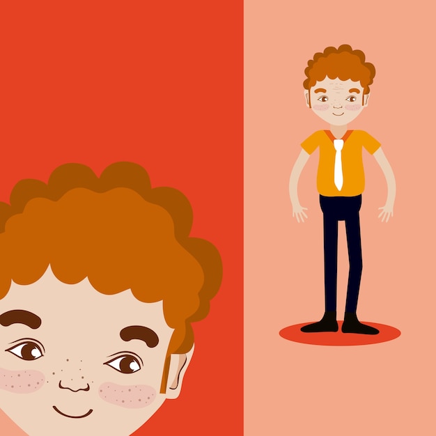 Joven, caricatura