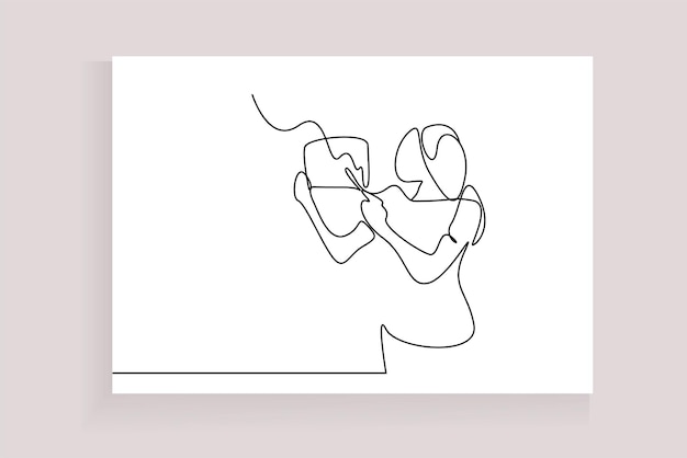 una joven empresaria explica el análisis del dibujo de la línea de negocio de la tableta