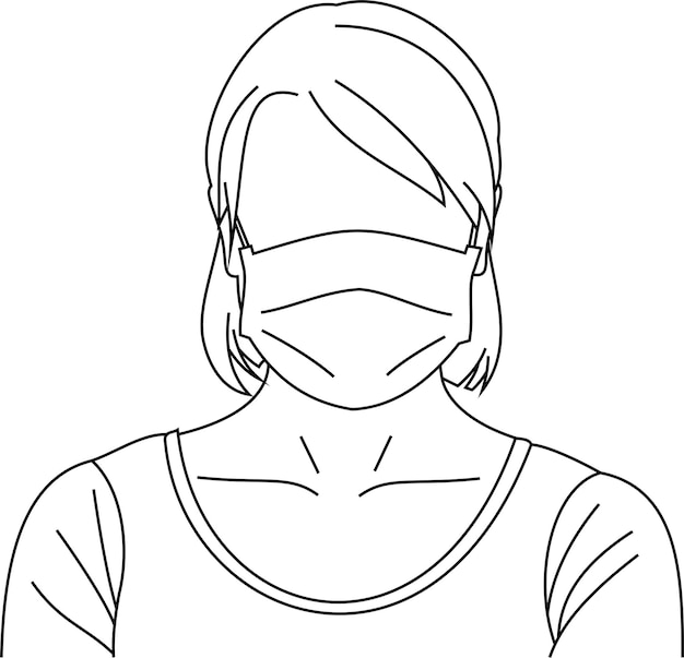 Una joven enferma con mascarillas médicas para proteger a una chica con mascarillas mirando la cámara