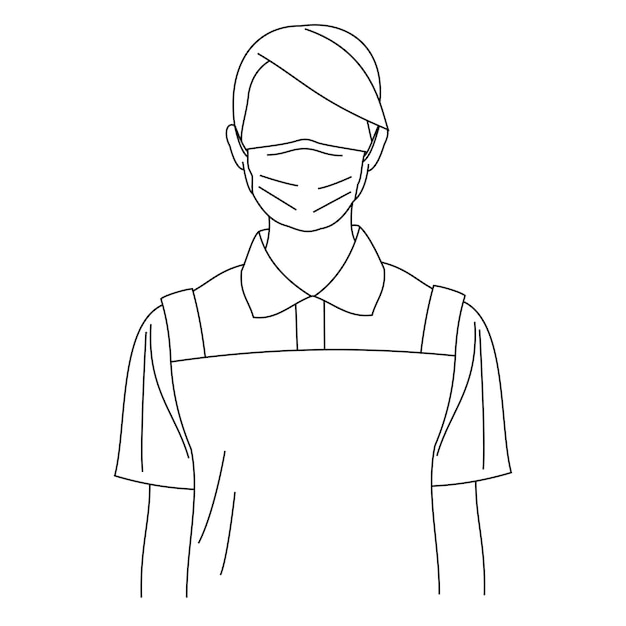 Una joven enferma con mascarillas médicas para protegerse de las enfermedades Una niña mirando la cámara