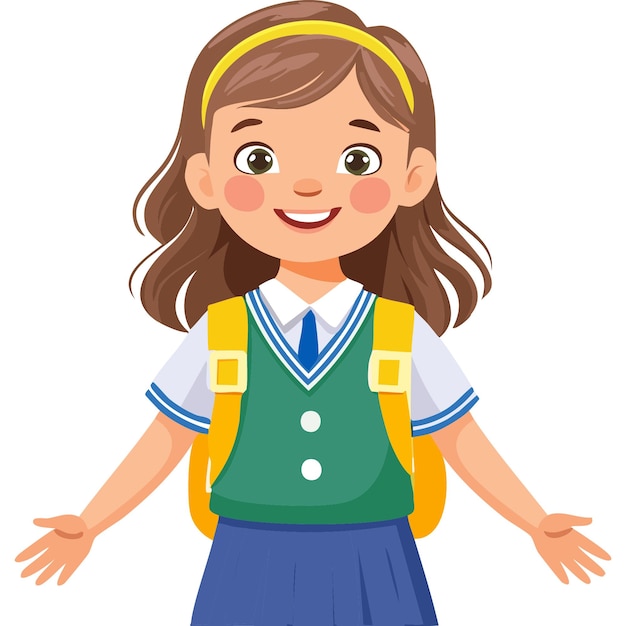 Joven feliz con el uniforme escolar