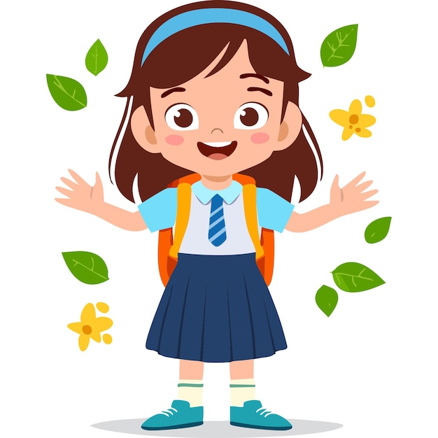 Joven feliz con el uniforme escolar