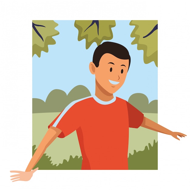 Vector joven hombre avatar