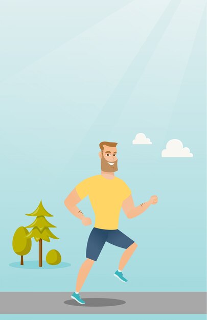 Joven hombre corriendo