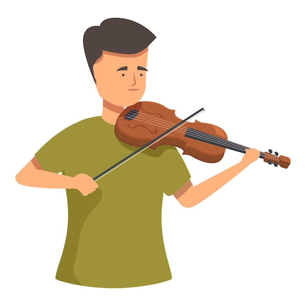 Un joven tocando el violín, un instrumento de música clásica.