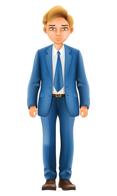 joven en un traje de negocios ilustración vectorial