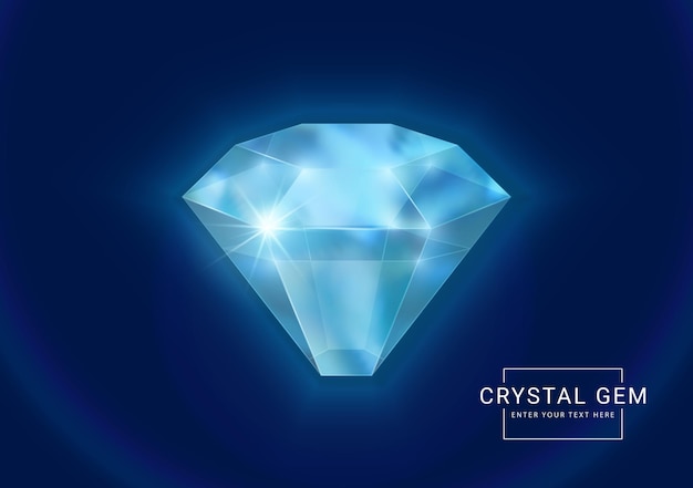 Joya de joyería de cristal de fantasía en piedra de forma poligonal