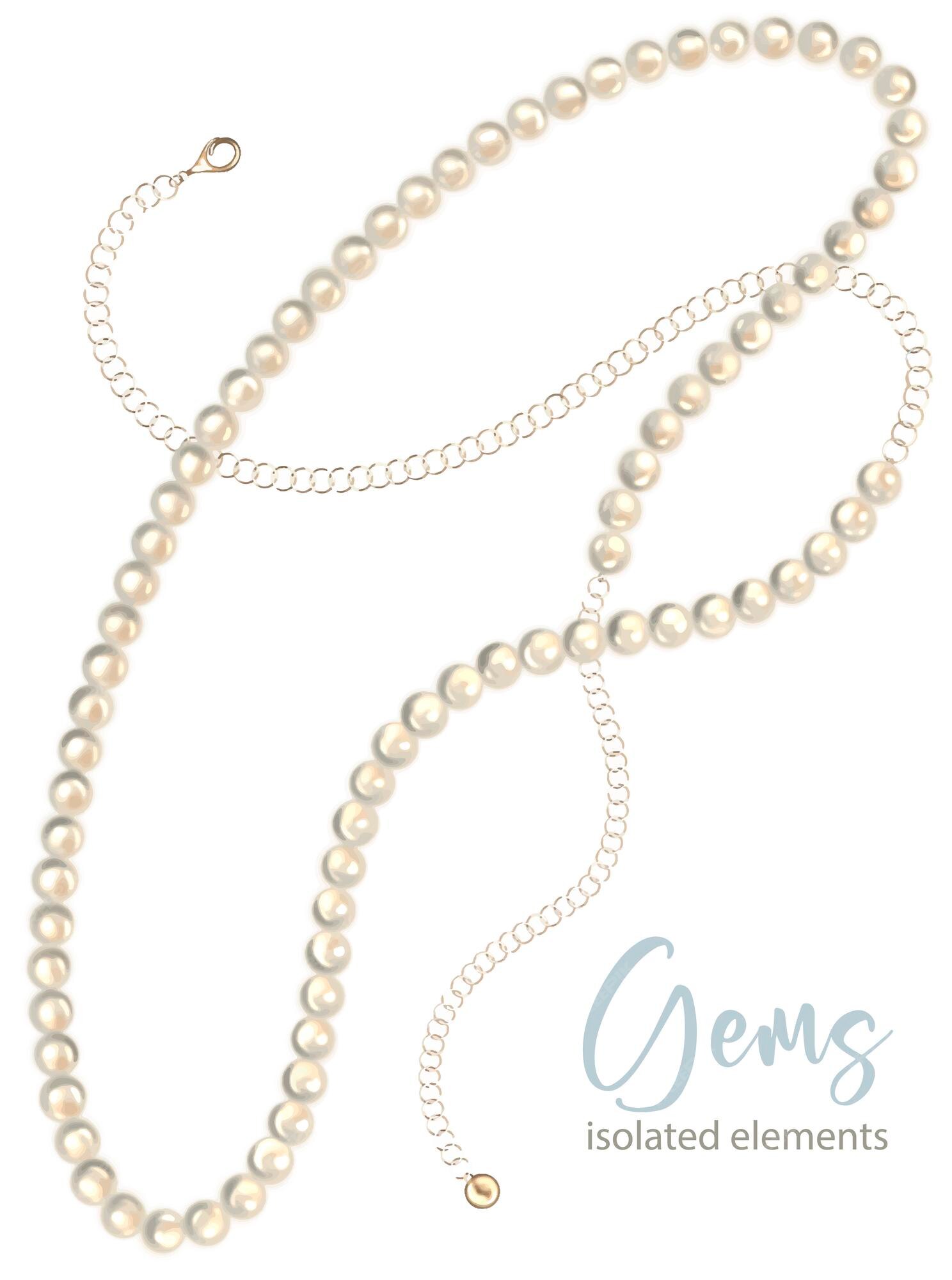 Joyas de perlas. lujo gemas | Vector Premium