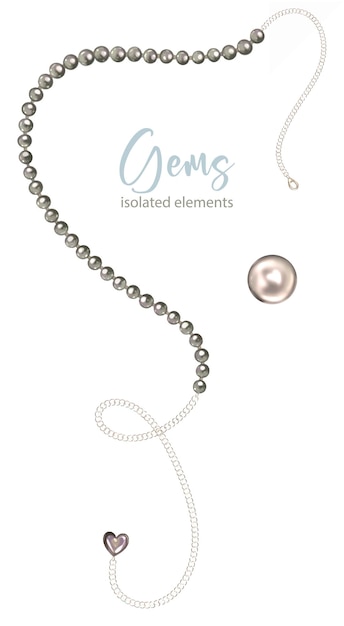 Vector joyas de perlas. lujo elegante. gemas