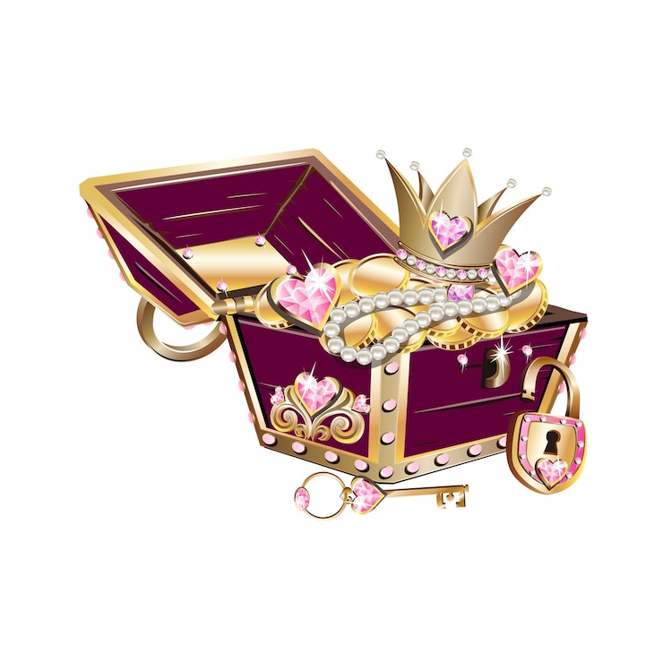 Vector joyas de la princesa