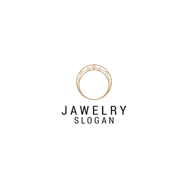 Joyería anillo logo icono diseño plantilla lujo premium vector