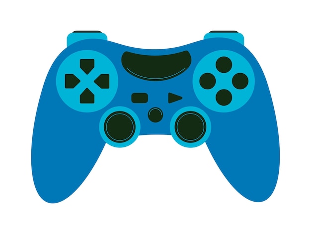 Vector joystick azul para el icono de chico chico hombre para consola jugando para videojuegos de computadora