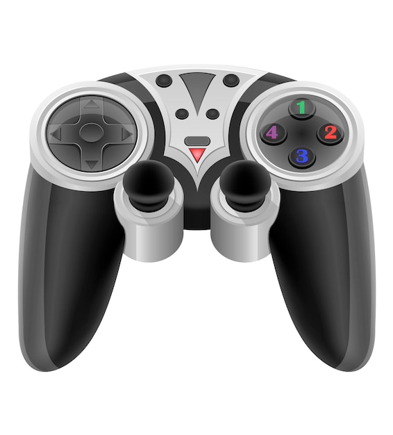 Joystick para consola de juegos ilustración vectorial EPS 10 aislado sobre fondo blanco.