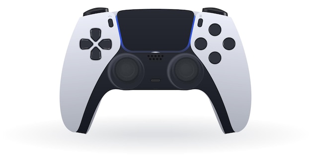 Vector joystick de ilustración vectorial de controlador personalizado altamente detallado o gamepad aislado en un fondo blanco