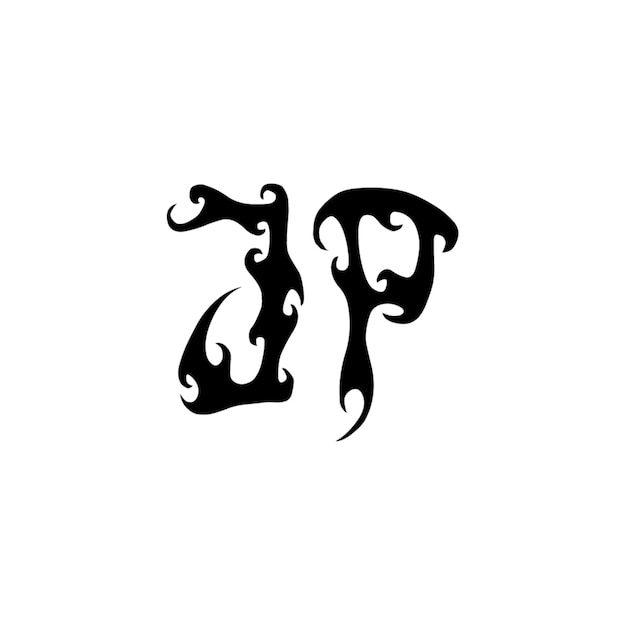 JP monograma logo diseño carta texto nombre símbolo monocromo logotipo alfabeto carácter simple logo