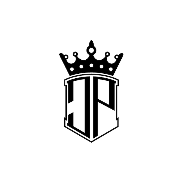 JP monograma logo diseño carta texto nombre símbolo monocromo logotipo alfabeto carácter simple logo