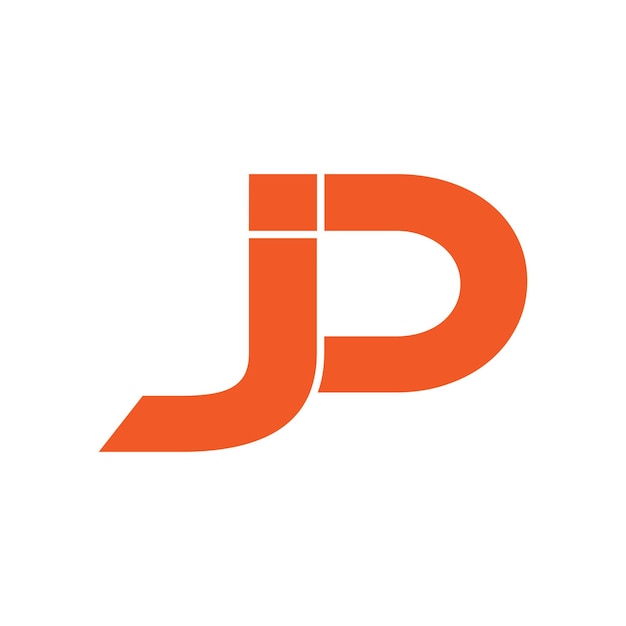 JP Naranja mejor diseño de logotipo JP Elegancia profesional y diseño creativo