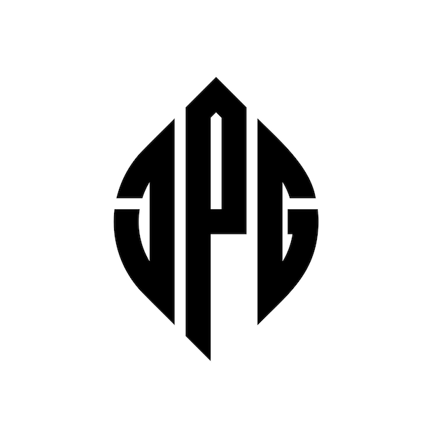 JPG diseño de logotipo de letra de círculo con forma de círculo y elipse JPG letras de elipse con estilo tipográfico Las tres iniciales forman un logotipo de círculo JPG emblema de círculo Monograma abstracto letra marca vector