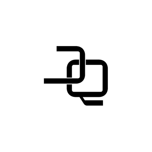 JQ monograma diseño del logotipo letra texto nombre símbolo monocromo logotipo alfabeto carácter logotipo simple