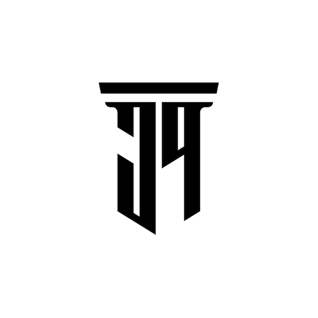 JQ monograma diseño del logotipo letra texto nombre símbolo monocromo logotipo alfabeto carácter logotipo simple