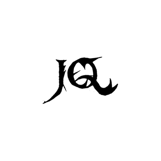 JQ monograma diseño del logotipo letra texto nombre símbolo monocromo logotipo alfabeto carácter logotipo simple