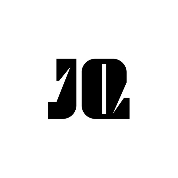 JQ monograma diseño del logotipo letra texto nombre símbolo monocromo logotipo alfabeto carácter logotipo simple