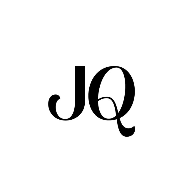 JQ monograma diseño del logotipo letra texto nombre símbolo monocromo logotipo alfabeto carácter logotipo simple