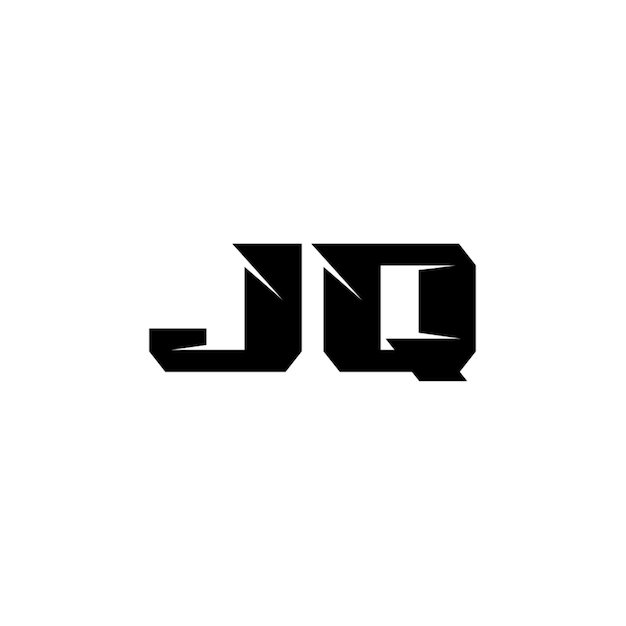 JQ monograma diseño del logotipo letra texto nombre símbolo monocromo logotipo alfabeto carácter logotipo simple