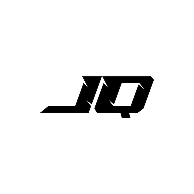 JQ monograma diseño del logotipo letra texto nombre símbolo monocromo logotipo alfabeto carácter logotipo simple