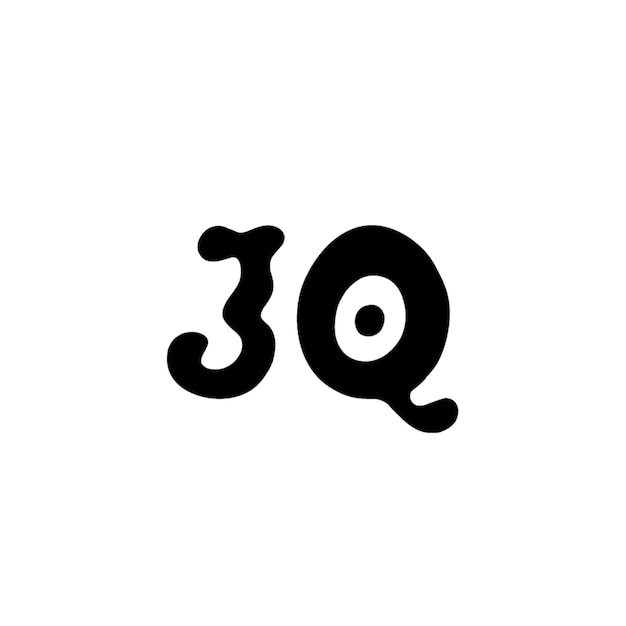JQ monograma diseño del logotipo letra texto nombre símbolo monocromo logotipo alfabeto carácter logotipo simple