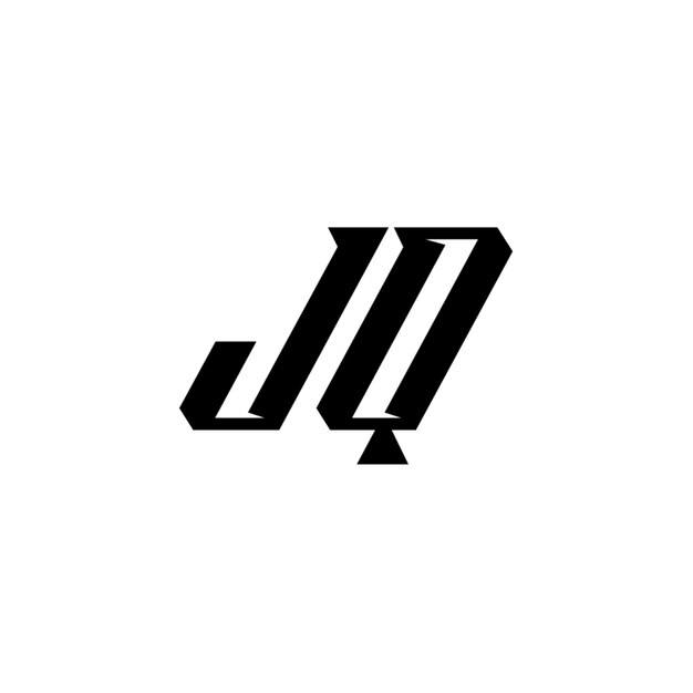 JQ monograma diseño del logotipo letra texto nombre símbolo monocromo logotipo alfabeto carácter logotipo simple