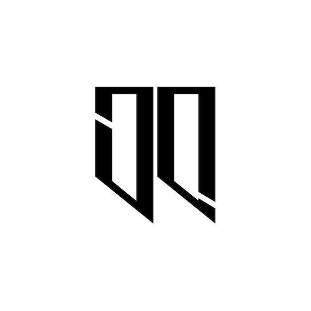JQ monograma diseño del logotipo letra texto nombre símbolo monocromo logotipo alfabeto carácter logotipo simple
