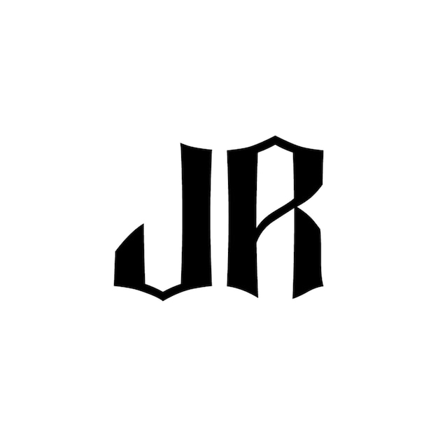 JR monograma logotipo diseño carta texto nombre símbolo monocromo logotipo alfabeto carácter simple logotipo