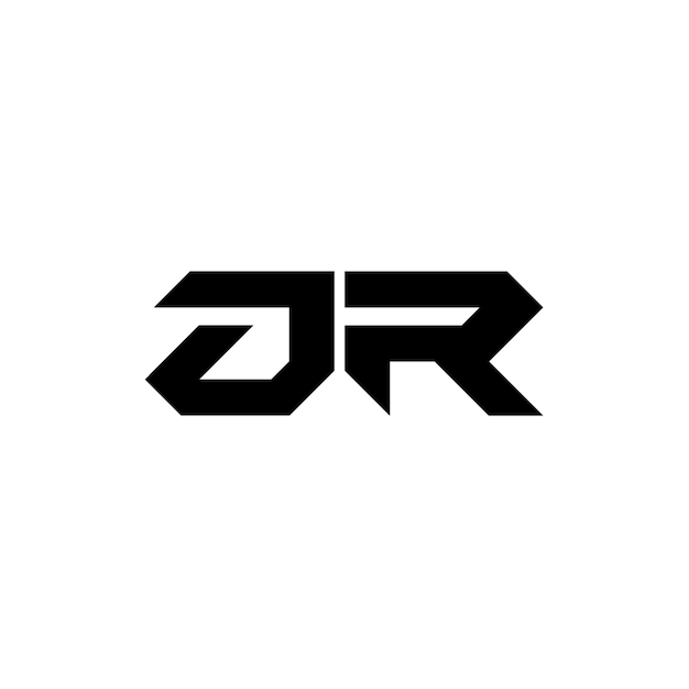 JR monograma logotipo diseño carta texto nombre símbolo monocromo logotipo alfabeto carácter simple logotipo