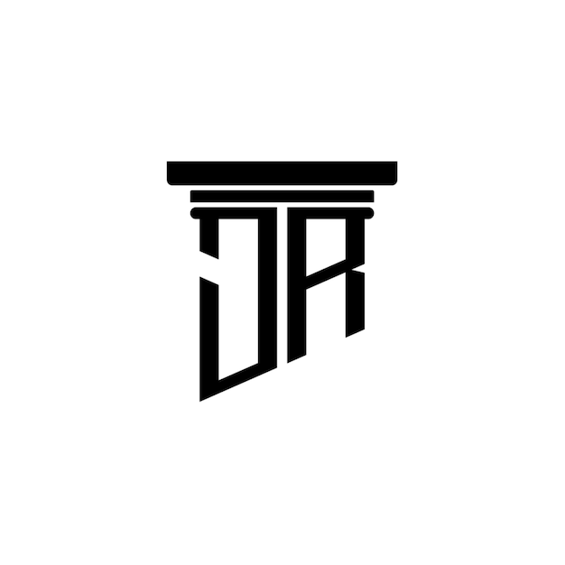 JR monograma logotipo diseño carta texto nombre símbolo monocromo logotipo alfabeto carácter simple logotipo