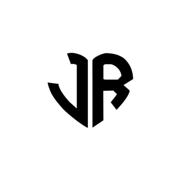 JR monograma logotipo diseño carta texto nombre símbolo monocromo logotipo alfabeto carácter simple logotipo