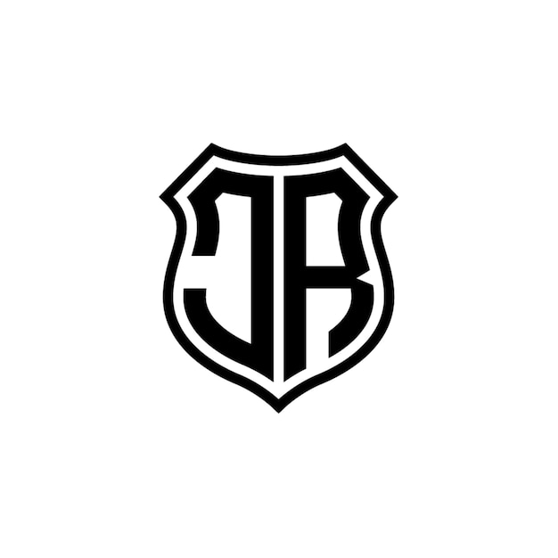 JR monograma logotipo diseño carta texto nombre símbolo monocromo logotipo alfabeto carácter simple logotipo