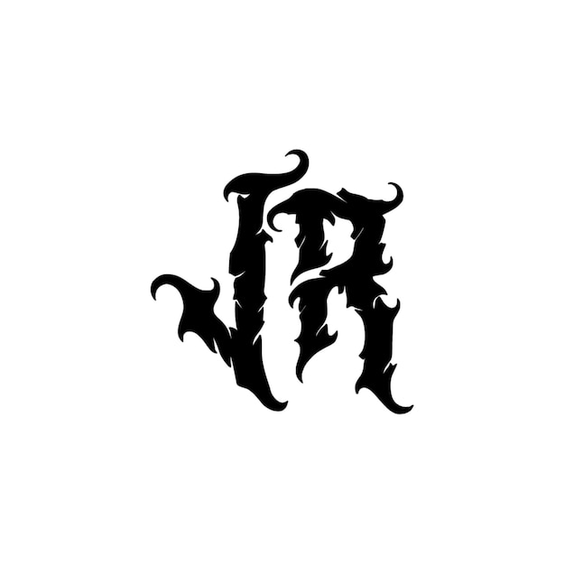 JR monograma logotipo diseño carta texto nombre símbolo monocromo logotipo alfabeto carácter simple logotipo