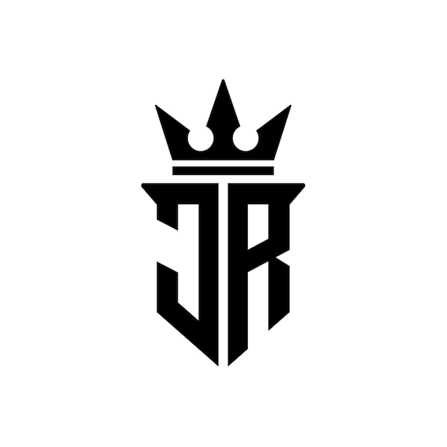 JR monograma logotipo diseño carta texto nombre símbolo monocromo logotipo alfabeto carácter simple logotipo