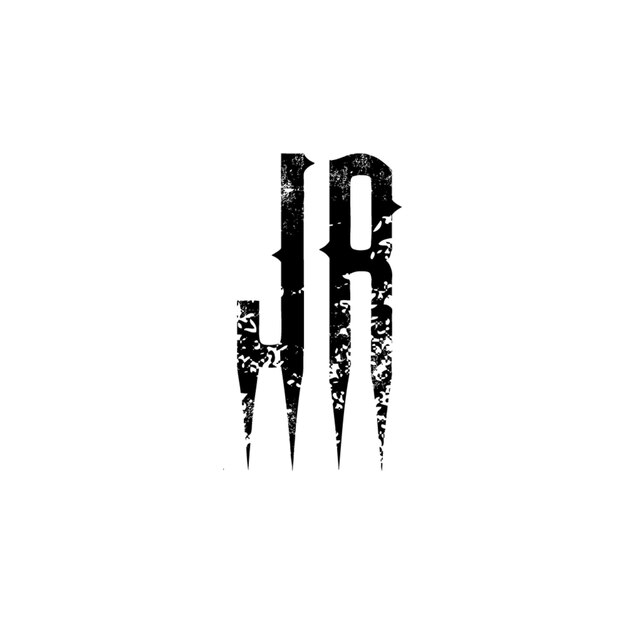 JR monograma logotipo diseño carta texto nombre símbolo monocromo logotipo alfabeto carácter simple logotipo