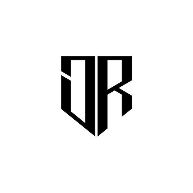 JR monograma logotipo diseño carta texto nombre símbolo monocromo logotipo alfabeto carácter simple logotipo