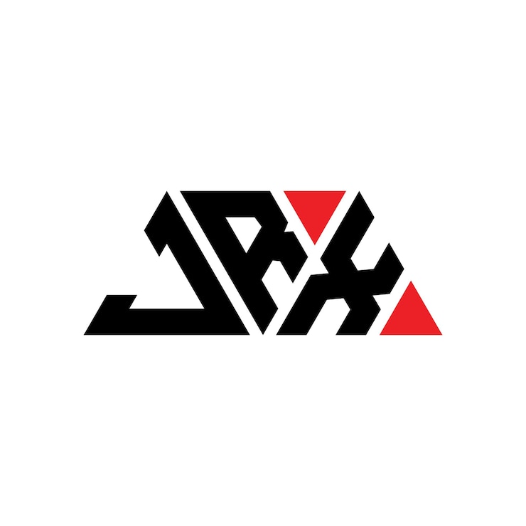 Vector jrx triángulo letra diseño de logotipo con forma de triángulo jrx logotipo triángulo diseño monograma jrx modelo de logotipo vectorial triángulo con color rojo logotipo triangular jrx sencillo elegante y lujoso logotipo jrx