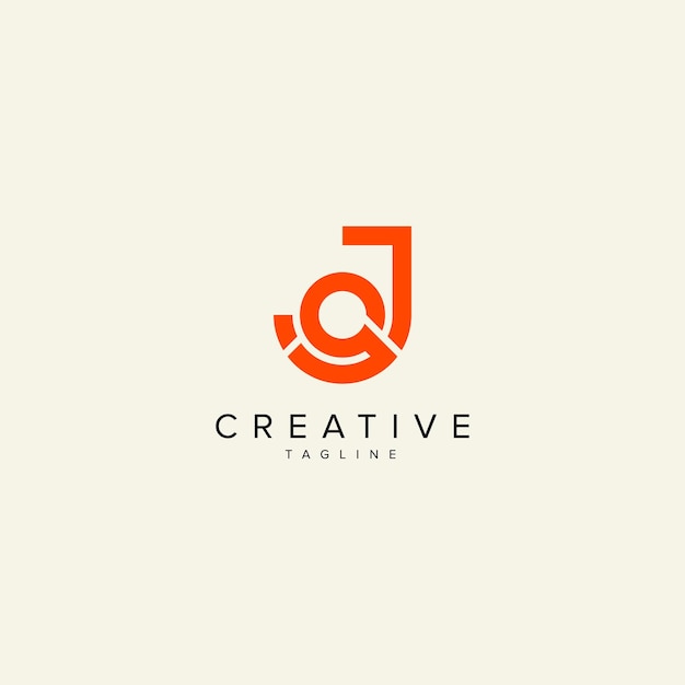 JS Alfabeto SJ Letra Estilo de monograma moderno Diseño del logotipo plantilla vectorial inicial