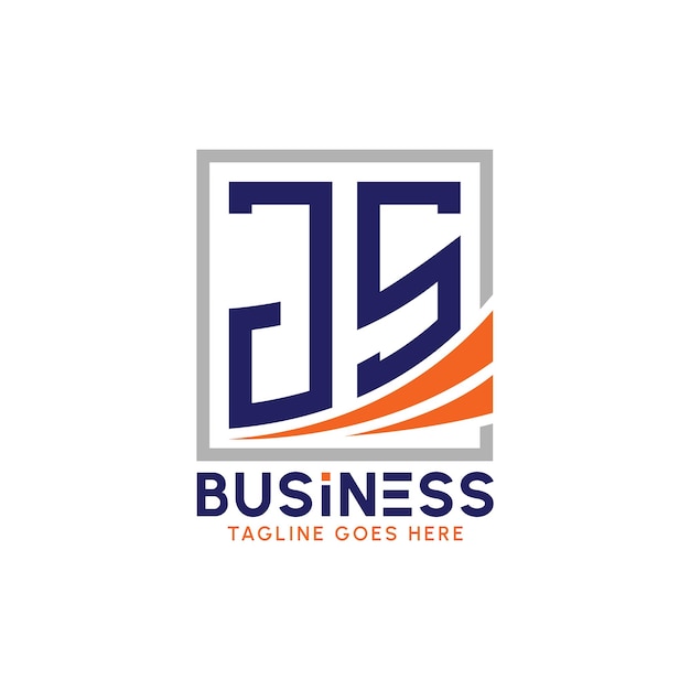 JS Letter Logo de negocios Logo moderno de JS para la marca corporativa Logo de éxito de crecimiento de JS