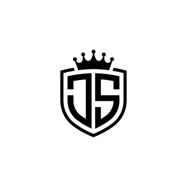 JS monograma logotipo diseño carta texto nombre símbolo monocromo logotipo alfabeto carácter simple logotipo