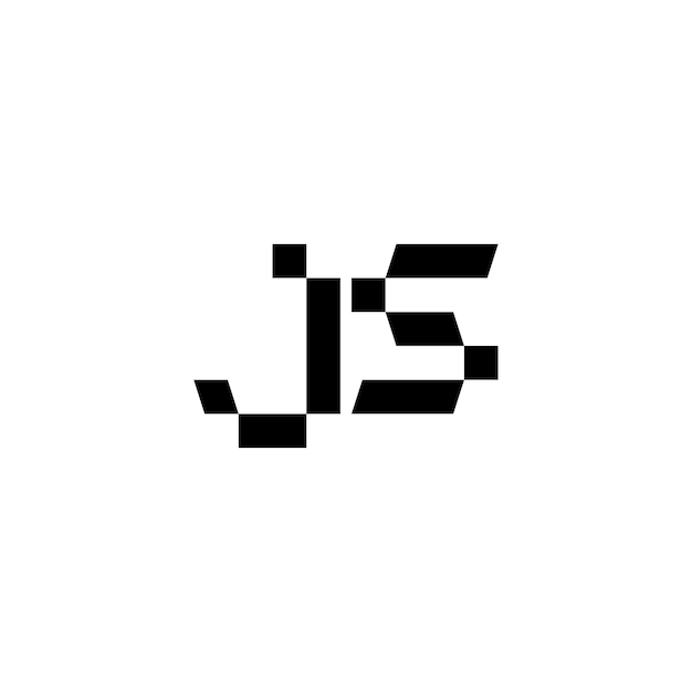 JS monograma logotipo diseño carta texto nombre símbolo monocromo logotipo alfabeto carácter simple logotipo