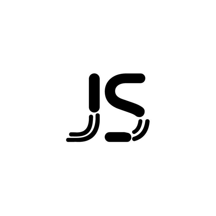 Vector js monograma logotipo diseño carta texto nombre símbolo monocromo logotipo alfabeto carácter simple logotipo