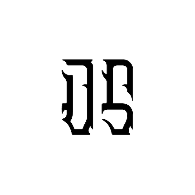 JS monograma logotipo diseño carta texto nombre símbolo monocromo logotipo alfabeto carácter simple logotipo